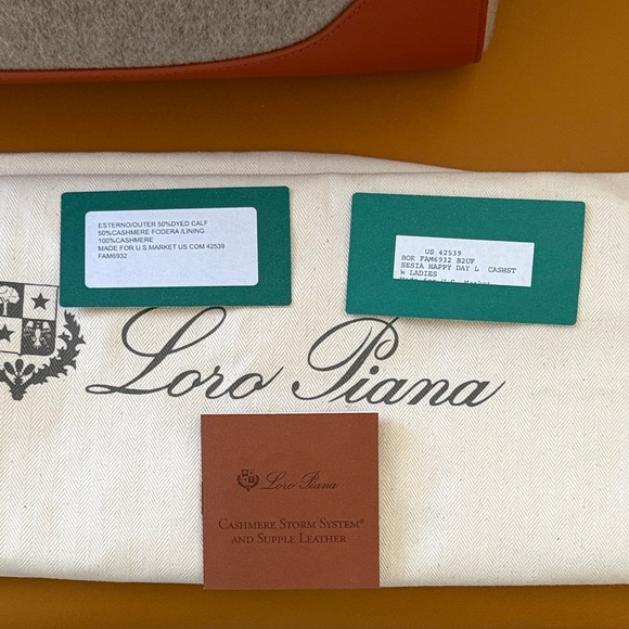 LORO PIANA Happy Day large leather-trimmed felt tote - Picture 10 of 14